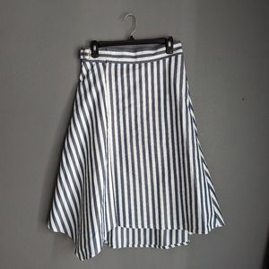 Anthropologie Maeve Skirt. Nautical striped skirt. Cotton skirt.